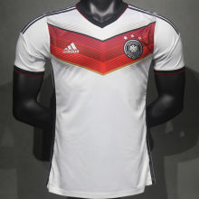 2014 Germany Home White Retro Player Version Soccer Jersey 3 Start 三星