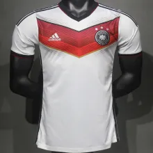 2014 Germany Home White Retro Player Version Soccer Jersey 3 Start 三星