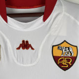 2001/02 Roma Away White Long Sleeve Retro Soccer Jersey