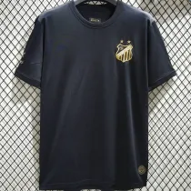 2025 Santos Black Cotton Retro Style T-Shirt