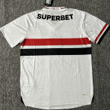 2025/26 Sao Paulo 1:1 Home White Fans Soccer Jersey 有胸前广告