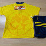 1998/99 Club America Home Yellow Retro Kids Soccer Jersey