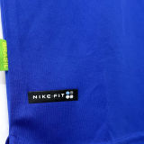 1998 Brazil Away Blue Retro Long Sleeve Soccer Jersey