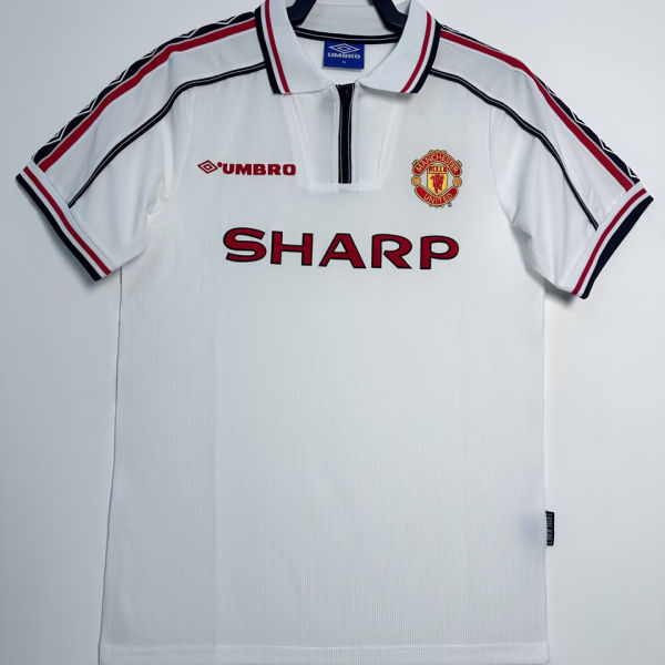 1998/99 M Utd White Retro Soccer Jersey