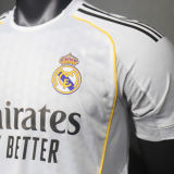 2025/26 RM Home White Player Version Soccer Jersey