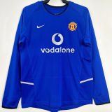 BECKHAM #7 M Utd Away Retro Long Sleeve Retro Jersey 2002/03 (UCL Font) 欧冠字体 右袖一个欧冠球 ★★