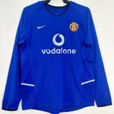 BECKHAM #7 M Utd Away Retro Long Sleeve Retro Jersey 2002/03 (UCL Font) 欧冠字体 右袖一个欧冠球 ★★