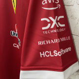 2025 Ferrari Red F1 Team T-Shirt  圆领 背后 一 个广告