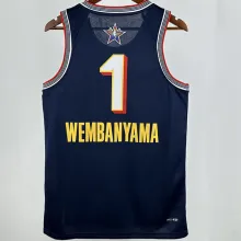 2025 ALL-STAR WEMBANYAMA #1 Dark Blue NBA Jerseys