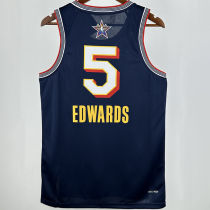2025 ALL-STAR EDWARDS #5 Dark Blue NBA Jerseys