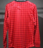 2012/13 M Utd Home Red Retro Player Version Long Sleeve Soccer Jersey 球员版长袖