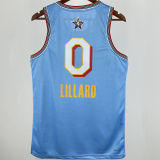 2025 ALL-STAR LILLARD # 0  Baby Blue NBA Jerseys