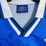 1996 Brazil Away Blue Retro Soccer Jersey