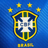 1996 Brazil Away Blue Retro Soccer Jersey