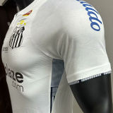2024/25 Santos Home White Player Version Jersey （ALL PATCH)全广告