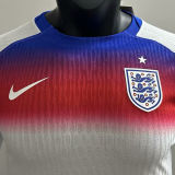2025/26 England Home White Player Version Long Sleeve Soccer Jersey