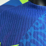2025/26 Brazil Away Blue Player Version Long Sleeve Soccer Jersey