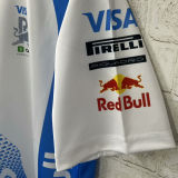 2025 Red Bull Racing White F1 White Team T-Shirt  圆领