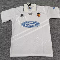 1999/2000 Valencia Home White Retro Soccer Jersey
