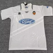 1999/2000 Valencia Home White Retro Soccer Jersey