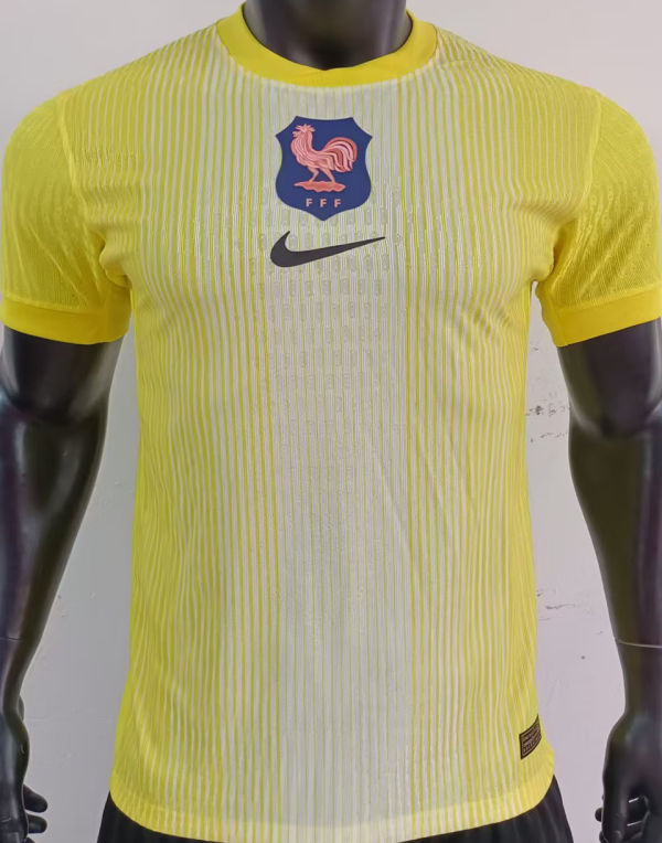2025 France Yellow GK Player Version Soccer Jersey