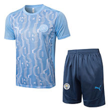 2025/26  Man City Light Blue Training Jersey(A Set)