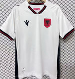2025/26 Albania Away White Fans Soccer Jersey 阿尔巴尼亚