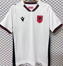 2025/26 Albania Away White Fans Soccer Jersey 阿尔巴尼亚