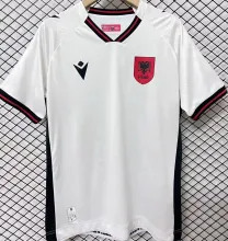 2025/26 Albania Away White Fans Soccer Jersey 阿尔巴尼亚
