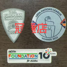 UEFA EUROPEAN CHAMPIONS 2024 +UNL WINNER 2023 +UEFA FOUNDATION 10 YEARS 欧洲杯冠军章 + 欧国联冠军2023 + 10周年公平条  板牙用 (You can buy it Or tell me to print it on the Jersey )