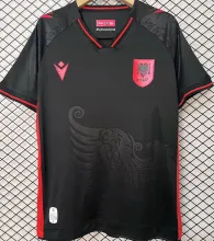 2025/26 Albania Third Black Fans Soccer Jersey 阿尔巴尼亚
