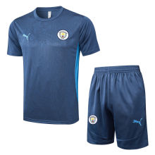 2025/26 Man City Sapphire Blue Training Jersey(A Set)