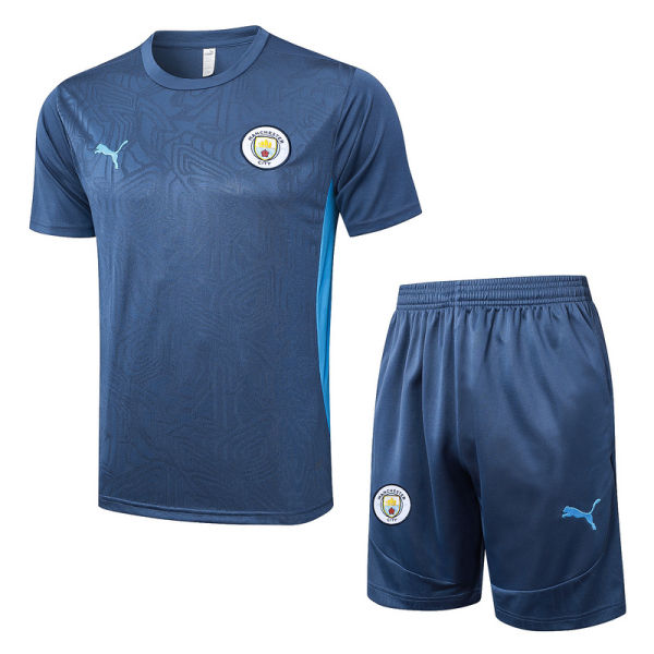 2025/26 Man City Sapphire Blue Training Jersey(A Set)