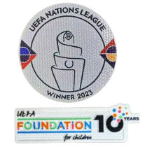 UNL WINNER 2023 +UEFA FOUNDATION 10 YEARS 欧国联冠军2023 + 10周年公平条  板牙用 (You can buy it Or tell me to print it on the Jersey )