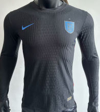 2025/26 England Away Black Player Version Long Sleeve Soccer Jersey