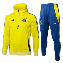 2025/26 AA Yellow Hoody Thickened Fluff Zipper Jacket Tracksuit