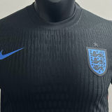 2025/26 England Away Black Player Version Long Sleeve Soccer Jersey