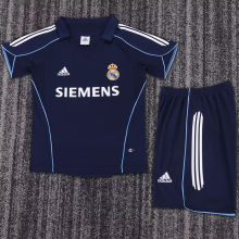 2005/06 RM Away Blue Retro Kids Soccer Jersey