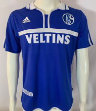 2000/2002 Schalke 04 Home Blue Retro Soccer Jersey