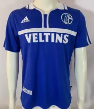 2000/2002 Schalke 04 Home Blue Retro Soccer Jersey