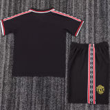 1998/99 M Utd Black Retro Kids Soccer Jersey