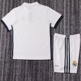 2016/17 RM Home White Retro Kids Soccer Jersey