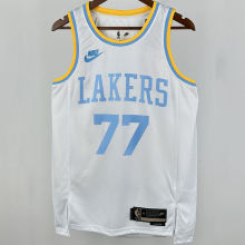 Lakers DONCIC #77 White Retro NBA Jerseys