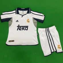 2000/2001 RM Home White Retro Kids Soccer Jersey