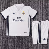 2016/17 RM Home White Retro Kids Soccer Jersey