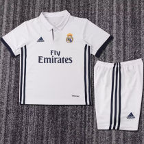 2016/17 RM Home White Retro Kids Soccer Jersey