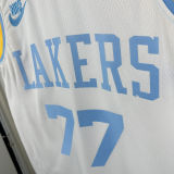 Lakers DONCIC #77 White Retro NBA Jerseys