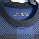 2013/14 M Utd Away Black Retro Long Sleeve Soccer Jersey