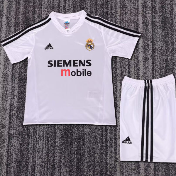 2004/05 RM Home White Retro Kids Soccer Jersey