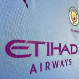 2019/20 Man City Home Blue Retro Soccer Jersey